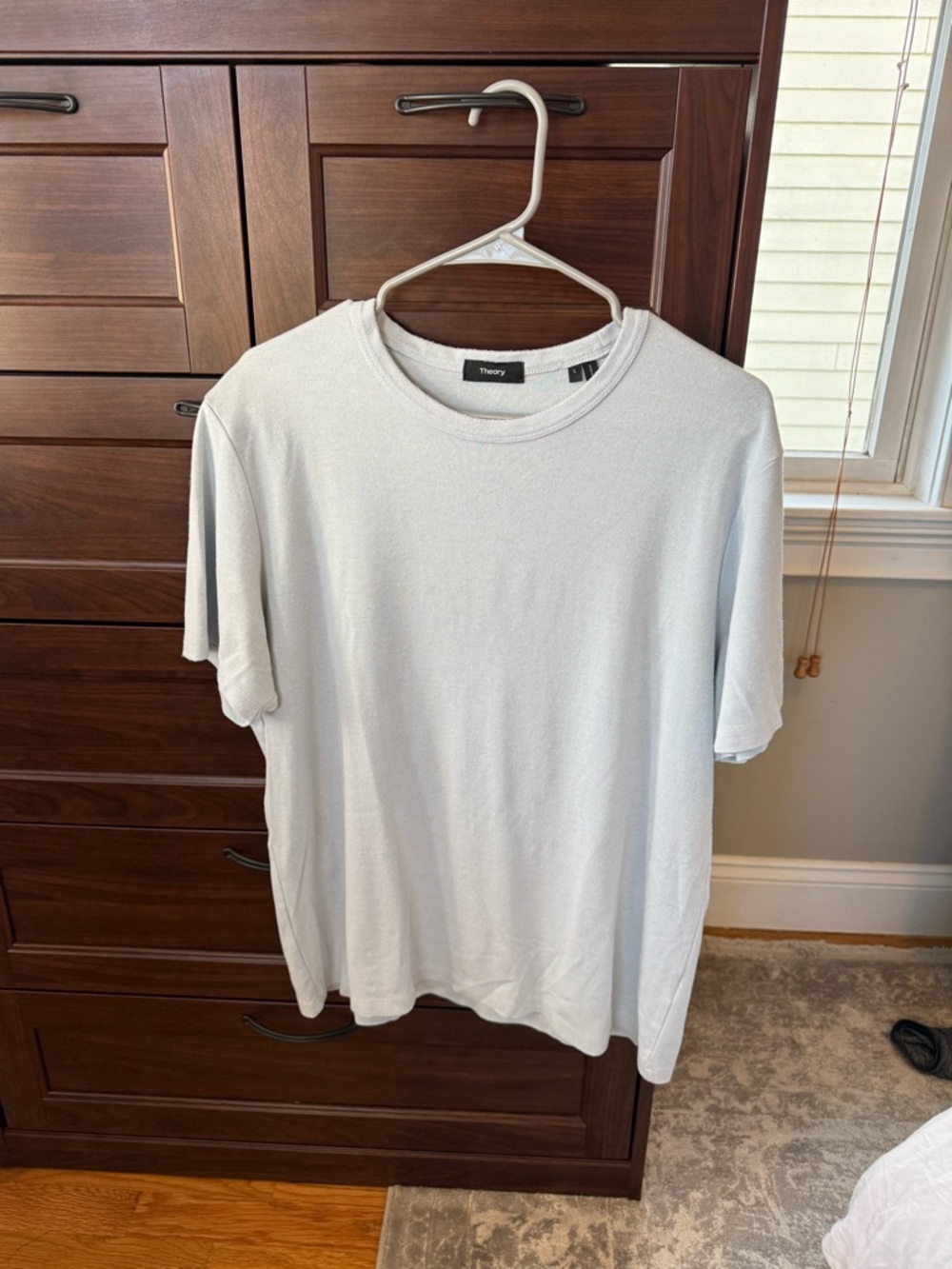 Theory Men’s Sky Blue Short-Sleeve Crewneck Tee